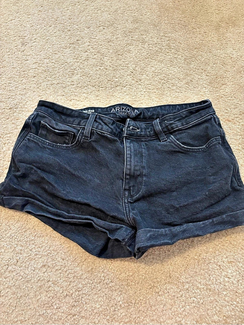 Arizona Jean Co. Women's Black Distressed Jean Shorts